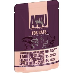 AATU 全配方貓濕糧包 雞+三文魚 85g
