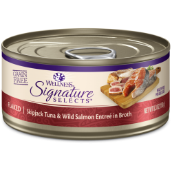 Wellness Signature 鰹魚三文魚吞拿魚腩片 Flaked Skipjack Tuna with Wild Salmon 5.3oz (5064) 